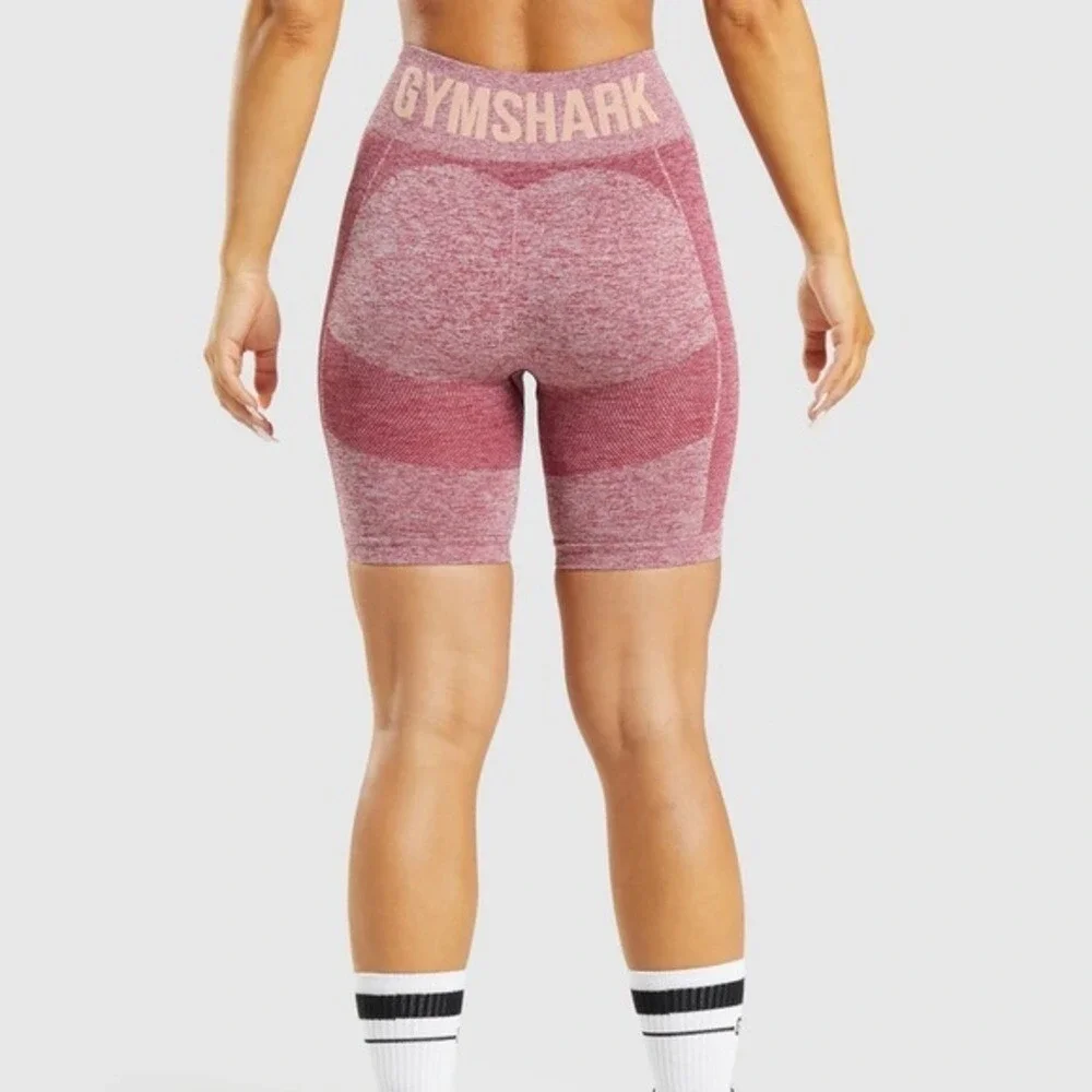 Gymshark flex‎ cycling bike shorts maroon heather small